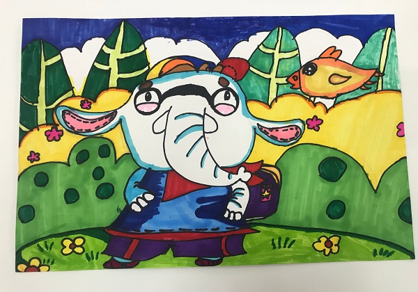 二6班 王运萌    《小象上学》.JPG